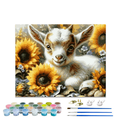 Sunflower Goat Delight Paint By Numbers Kit