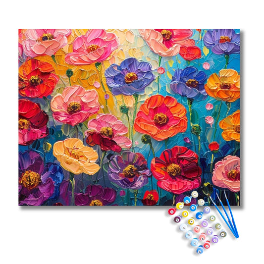 Vibrant Floral Impressionism Paint by Numbers Kit
