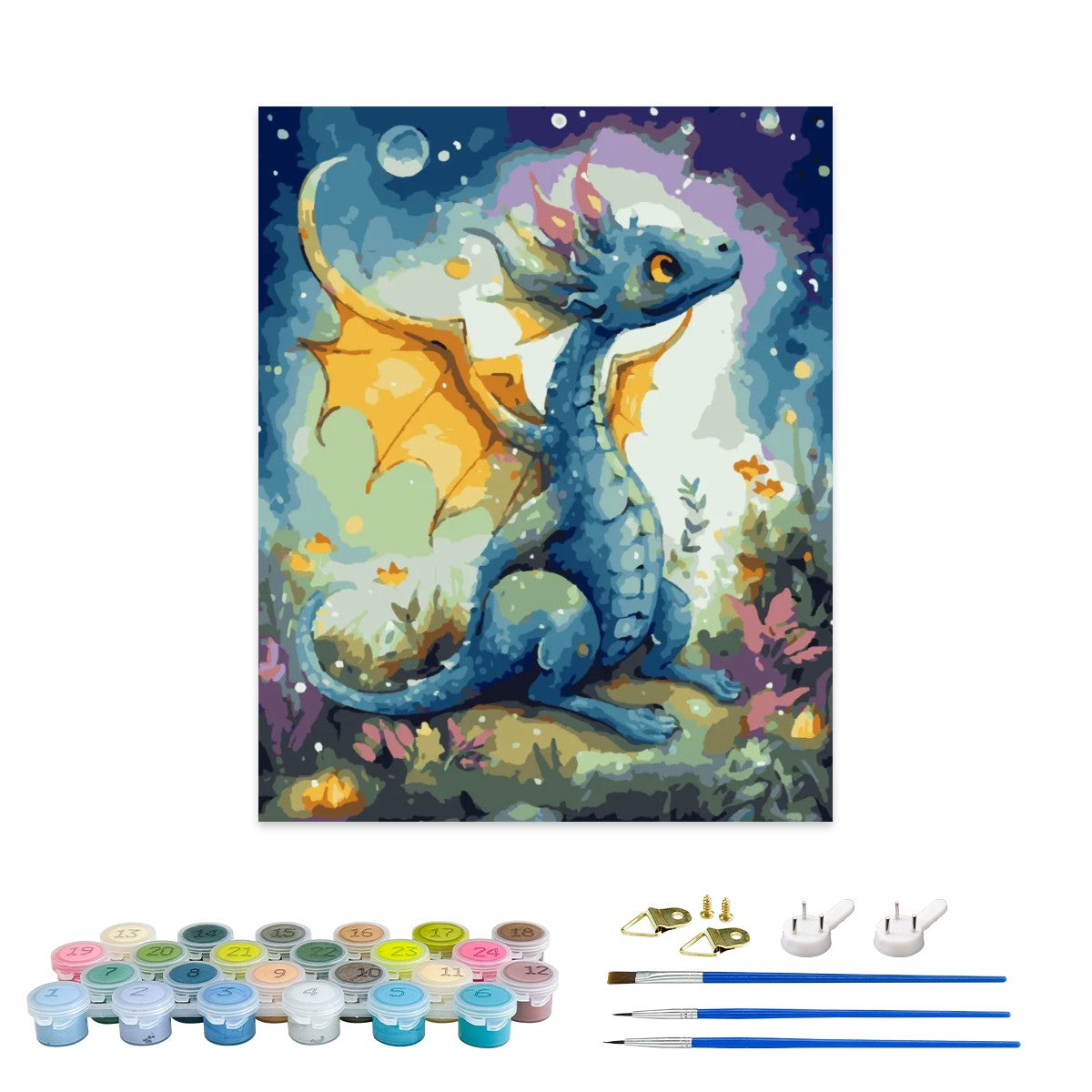 Whimsical Baby Dragon Paint by Numbers Kit