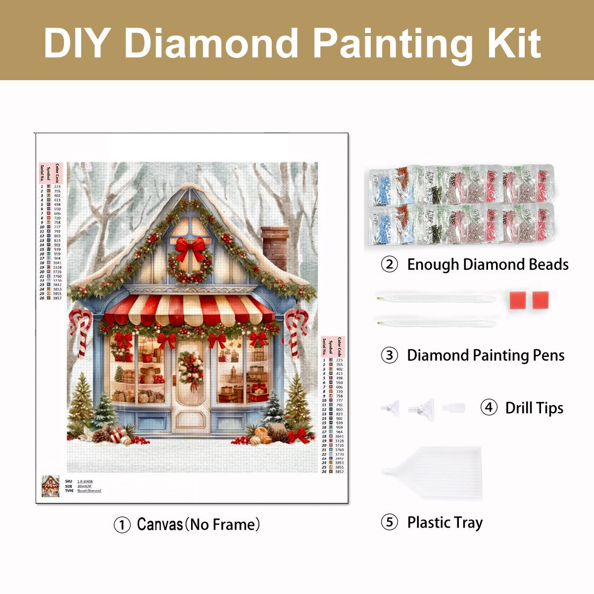 Ye Olde Christmas Shoppe Winter Diamond Painting Kit image_6