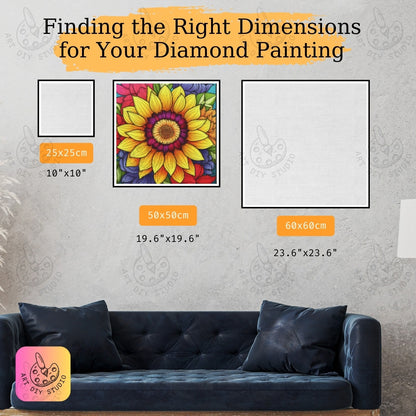 Artdiystudio Add A Burst Of Color With Radiant Sunburst Bloom Diamond Art
