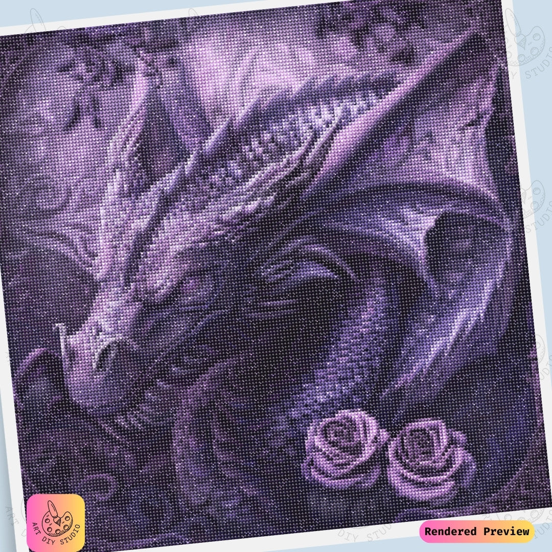 Artdiystudio Amethyst Dragon Whisper Diy Diamond Painting Kit A Gothic Fantasy Masterpiece 6