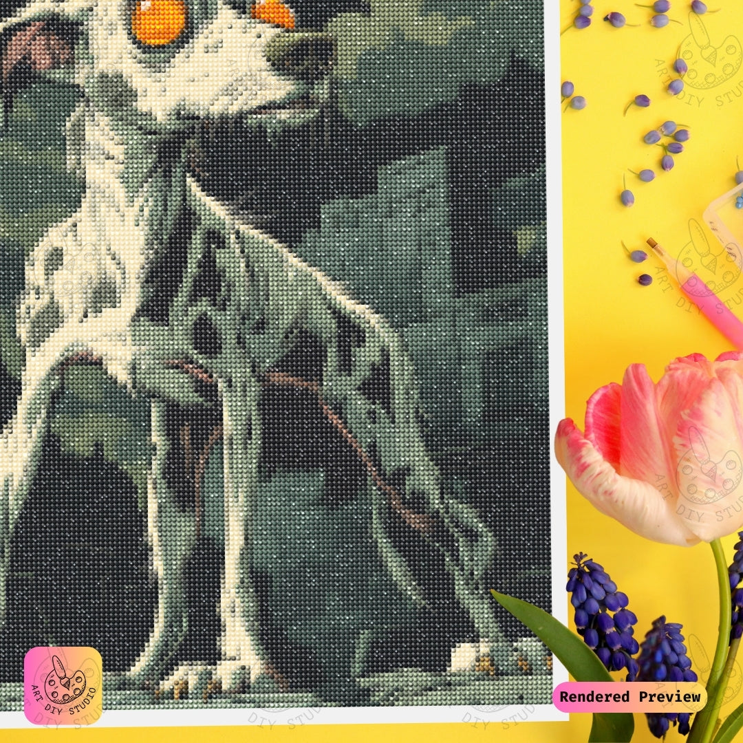 Artdiystudio Apocalyptic Hound Diy Diamond Painting Kit A Dark And Powerful Art Craft 4