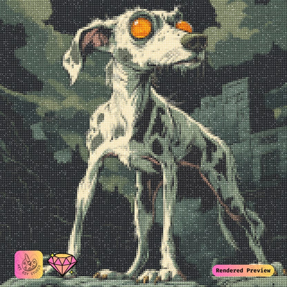 Artdiystudio Apocalyptic Hound Diy Diamond Painting Kit A Dark And Powerful Art Craft 5