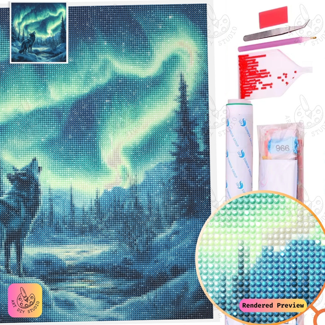 Artdiystudio Aurora Howl Diy Diamond Painting Kit A Northern Lights Symphony 5