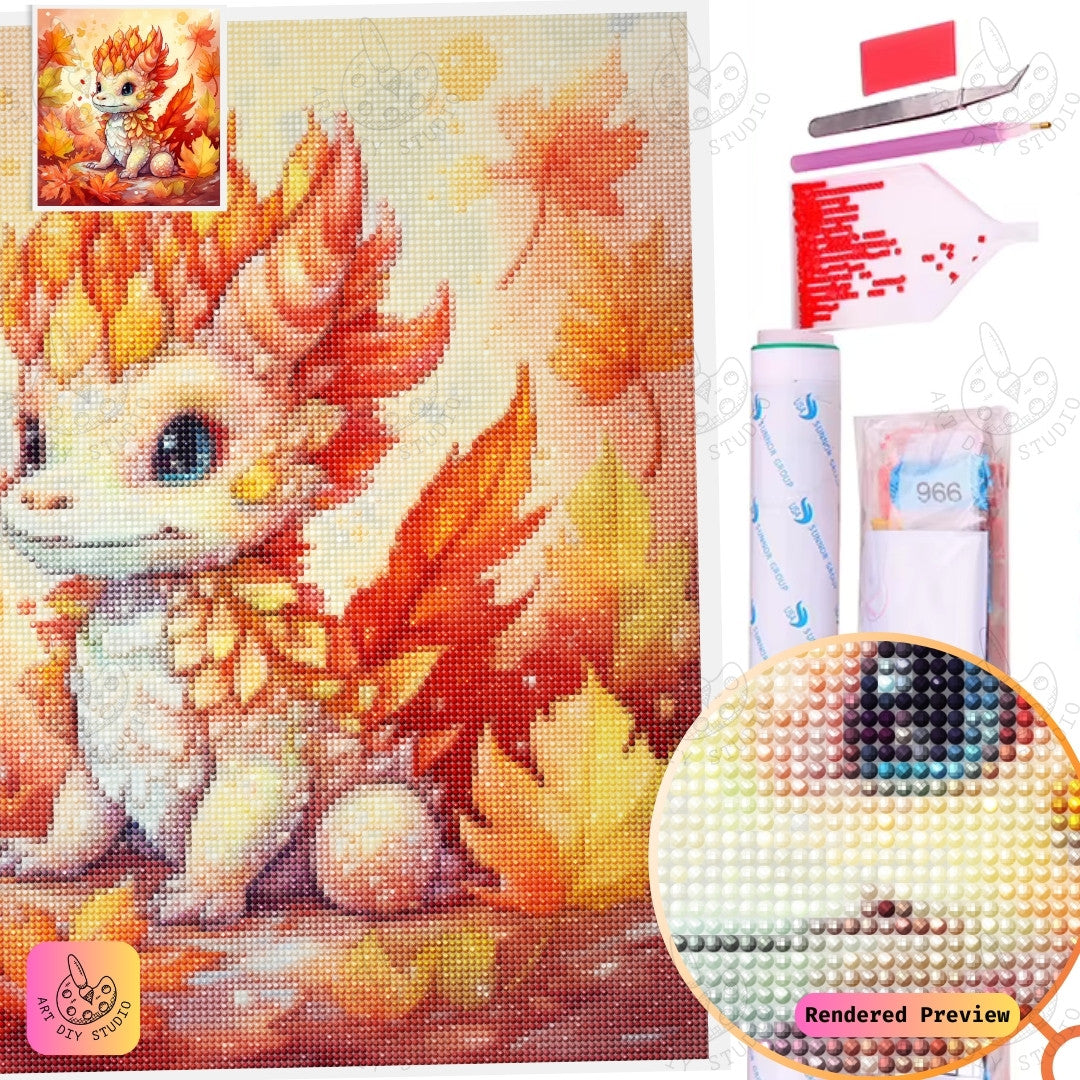 Artdiystudio Autumn Ember Hatchling Diy Diamond Painting Kit A Cute And Cozy Creation 5