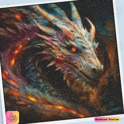 Artdiystudio Blazing Sovereign Diy Diamond Painting Kit A Majestic Fantasy Vision 6