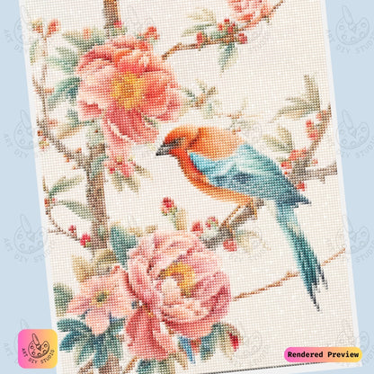 Artdiystudio Blossoming Bird Serenade Diy Diamond Painting Kit A Graceful Natural Masterpiece 6