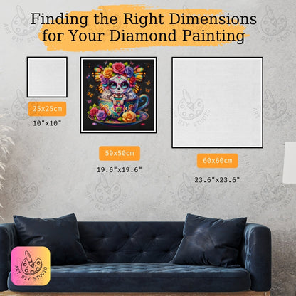 Artdiystudio Butterfly Dreams Sugar Skull Diy Diamond Painting Kit A Burst Of Whimsy And Color Product Image 2
