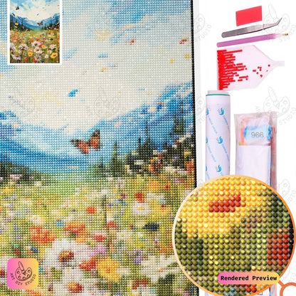 Artdiystudio Butterfly Meadow Bliss Diy Diamond Painting Kit A Vibrant Escape Into Nature 5