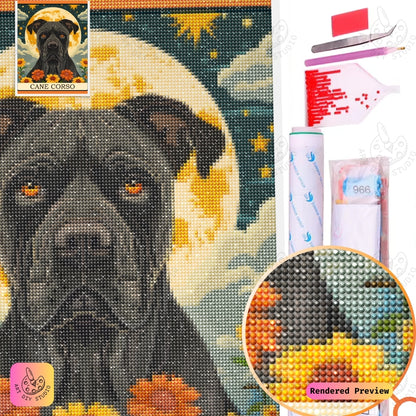 Artdiystudio Cane Corso Midnight Guard Diy Diamond Painting Kit A Fierce Bold Craft 2