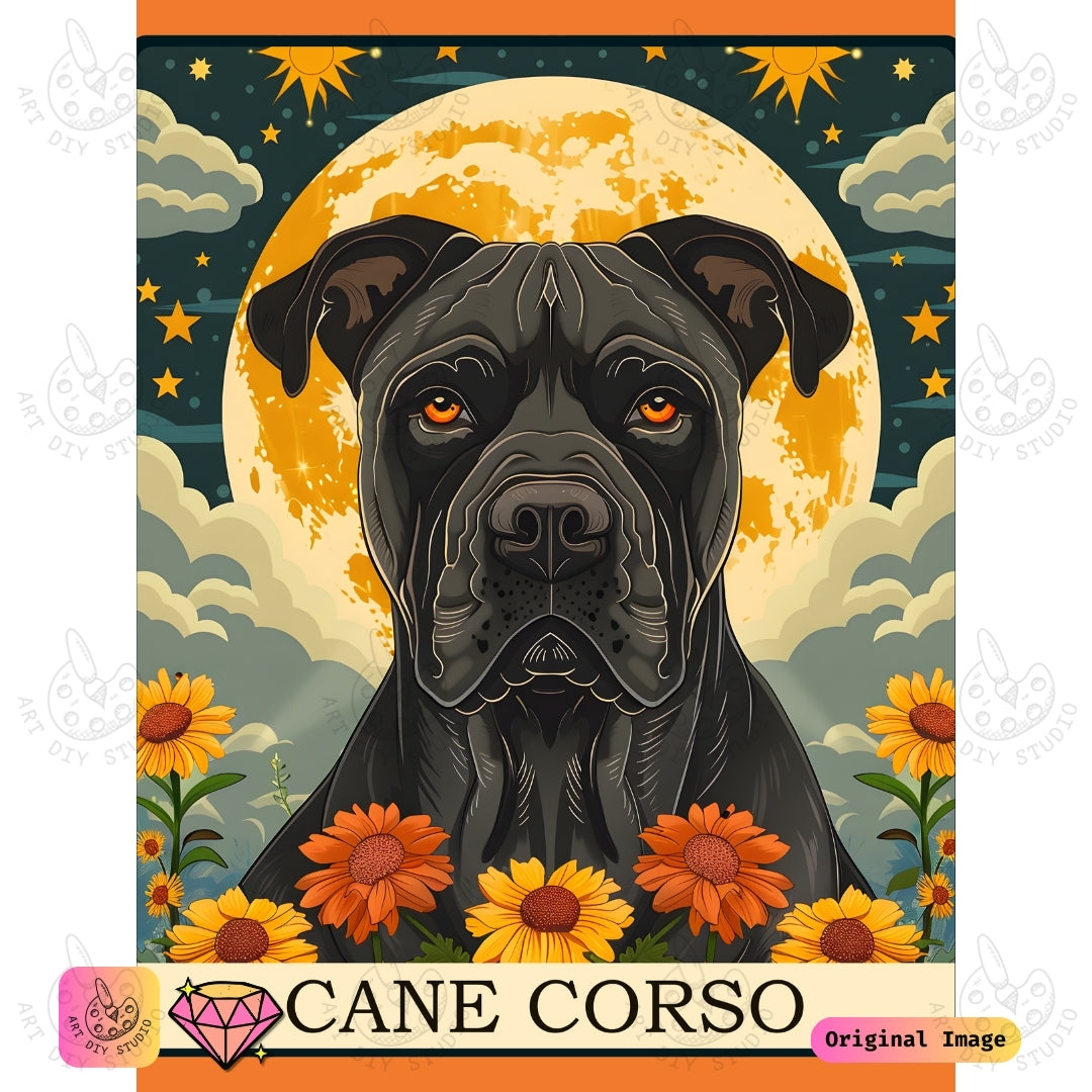 Artdiystudio Cane Corso Midnight Guard Diy Diamond Painting Kit A Fierce Bold Craft 6