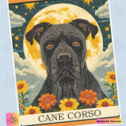 Artdiystudio Cane Corso Midnight Guard Diy Diamond Painting Kit A Fierce Bold Craft
