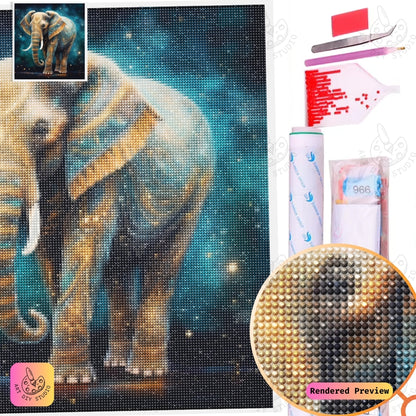 Artdiystudio Celestial Elephant Majesty Diy Diamond Painting Kit A Mystical Elegance In Art 5