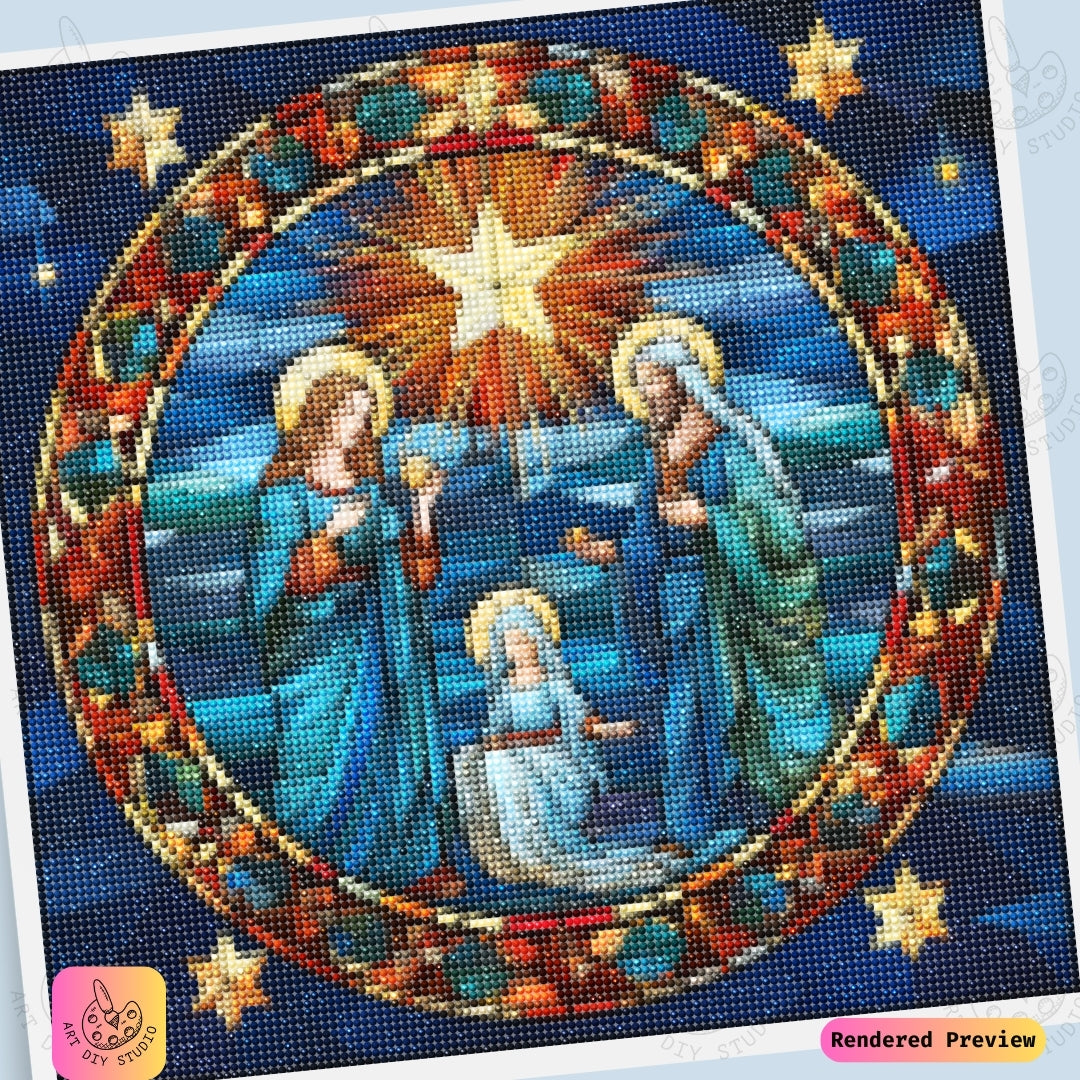 Artdiystudio Celestial Nativity Glow Diy Diamond Painting Kit Illuminate The Divine Story 6