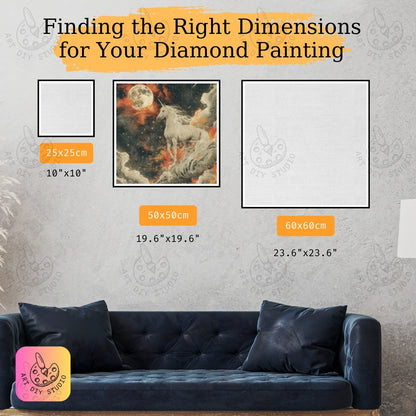 Artdiystudio Celestial Unicorn Dream Diy Diamond Painting Kit Craft Your Own Fantasy