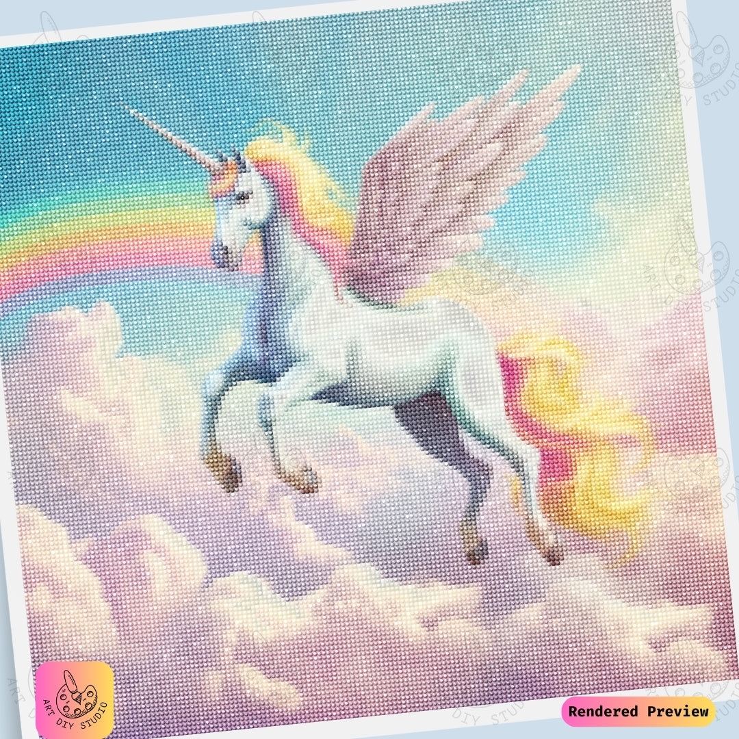 Artdiystudio Celestial Wings Unicorn Diy Diamond Painting Kit A Majestic Fantasy Flight 6