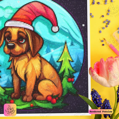 Artdiystudio Christmas Pups Wonderland Diy Diamond Painting Kit A Cozy Craft For The Holidays 4