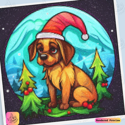 Artdiystudio Christmas Pups Wonderland Diy Diamond Painting Kit A Cozy Craft For The Holidays