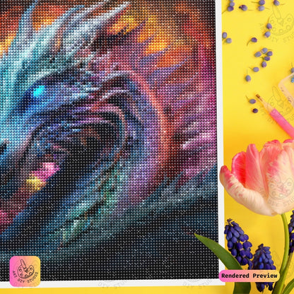 Artdiystudio Chromatic Abyss Warden Diy Diamond Painting Kit A Mystical Fantasy Vision 3