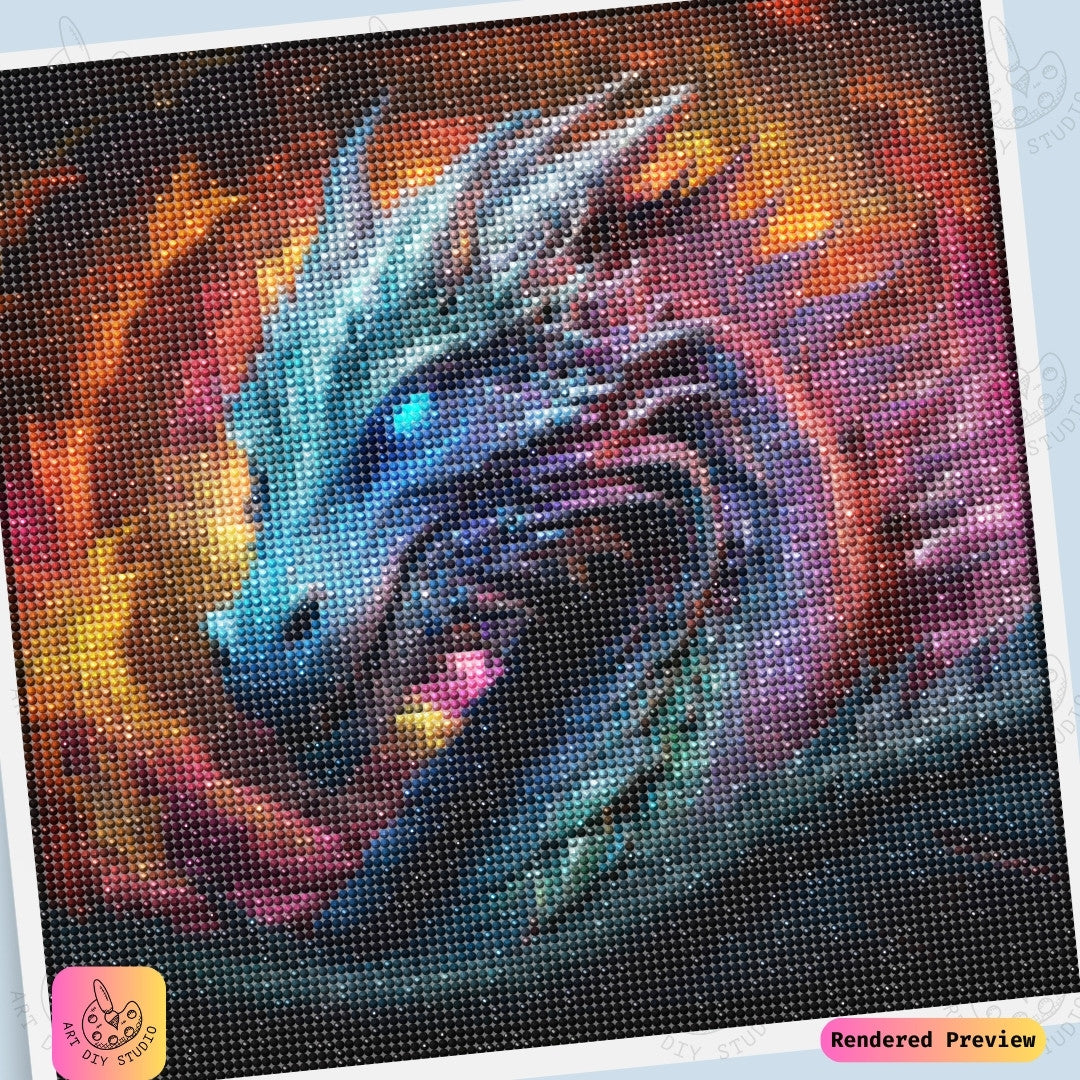 Artdiystudio Chromatic Abyss Warden Diy Diamond Painting Kit A Mystical Fantasy Vision 6