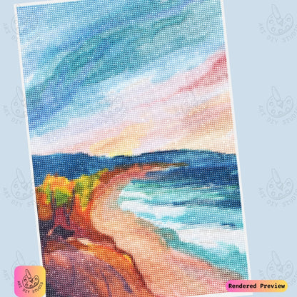 Artdiystudio Coastal Serenity Dream Diy Diamond Painting Kit A Vibrant Seaside Escape 6
