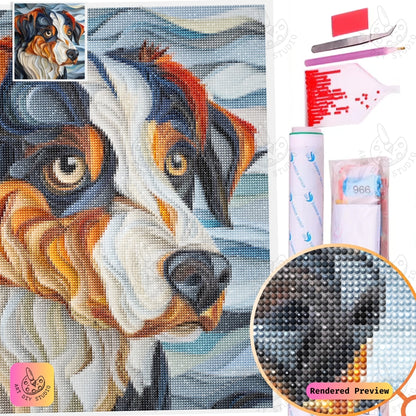 Artdiystudio Colorful Pups Portrait Diy Diamond Painting Kit A Bold And Bright Craft 2