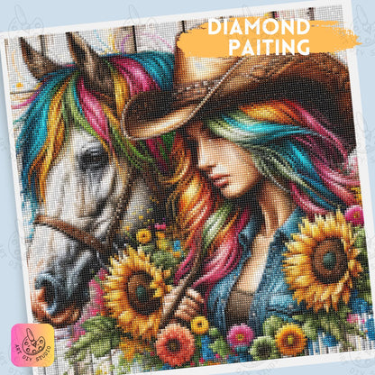 Artdiystudio Colorful Rodeo Dreams A Vibrant Diamond Painting Kit With Rustic Charm 4