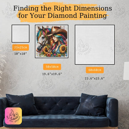 Artdiystudio Colorful Rodeo Dreams A Vibrant Diamond Painting Kit With Rustic Charm