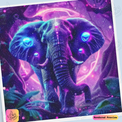 Artdiystudio Cosmic Glow Elephant Diy Diamond Painting Kit A Radiant Enchantment In Art 6