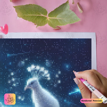 Artdiystudio Cosmic Peacock Dream Diy Diamond Painting Kit A Journey Into The Stars 3