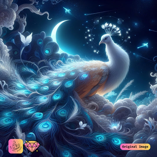 Artdiystudio Cosmic Peacock Dream Diy Diamond Painting Kit A Journey Into The Stars 6
