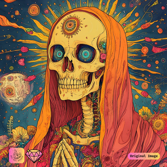 Artdiystudio Cosmic Saint Reverie Diy Diamond Painting Kit A Journey Beyond The Stars