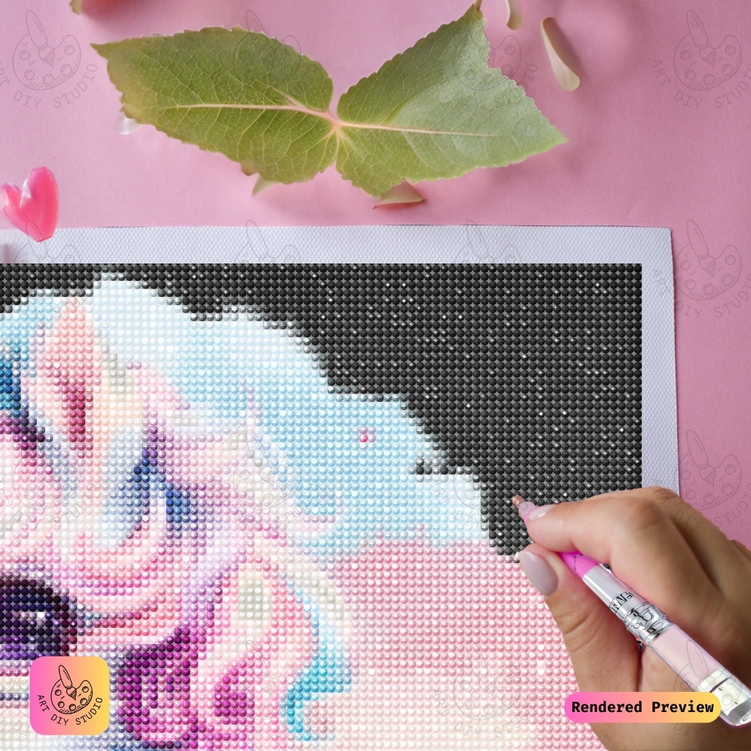Artdiystudio Cotton Candy Unicorn Diy Diamond Painting Kit A Sweet Fantasy Adventure 4