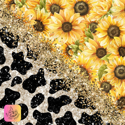 Artdiystudio Cow Print Sunflower Sparkle Diy Diamond Painting Kit Bold Fun And Glamorous 8