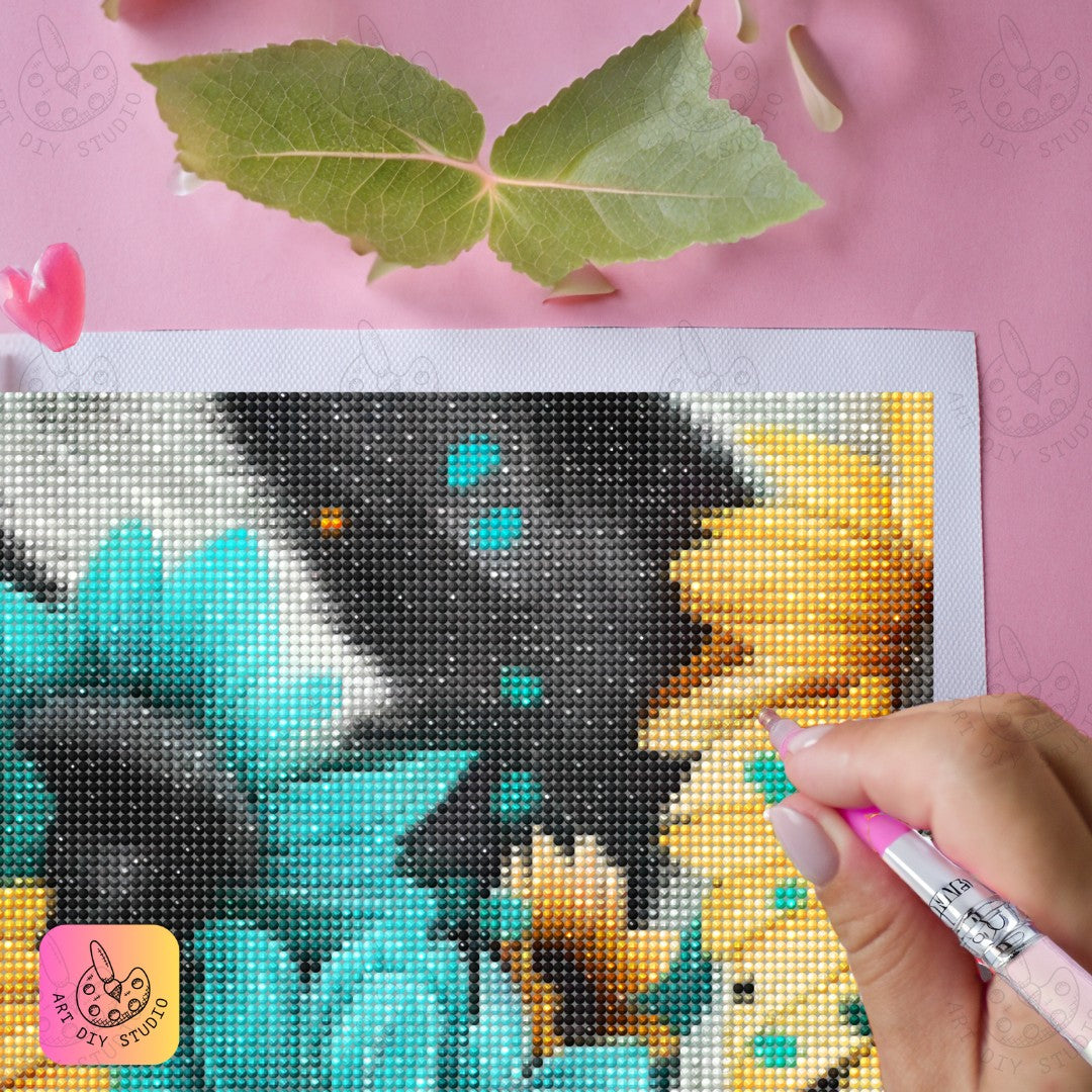 Artdiystudio Cowgirl Sunflower Burst Diy Diamond Painting Kit Bold Bright And Western 5