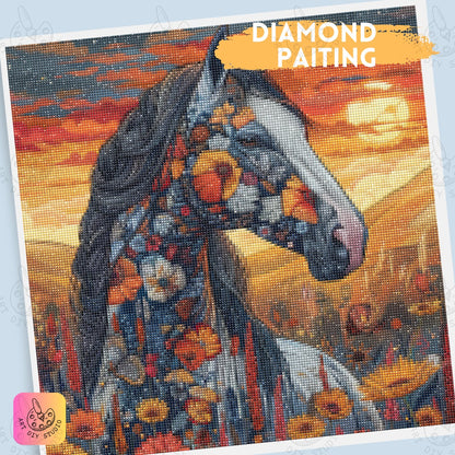 Artdiystudio Craft A Floral Masterpiece With Wildflower Harmony Horse Diamond Art Kit 4
