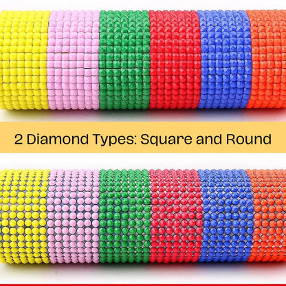 2 Diamond types square and round Artdiystudio.com