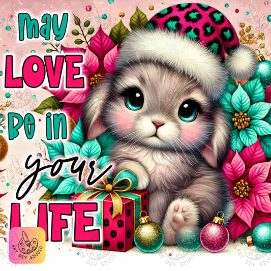 DIY Bunny Christmas Diamond Painting Kit Product Image Artdiystudio.com