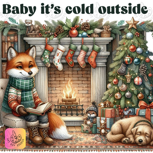 DIY Cozy Fireplace Christmas Diamond Painting Kit Product Image Artdiystudio.com