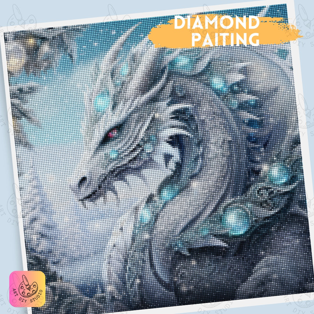 DIY Dragon Diamond Painting Kit Product Image Artdiystudio.com