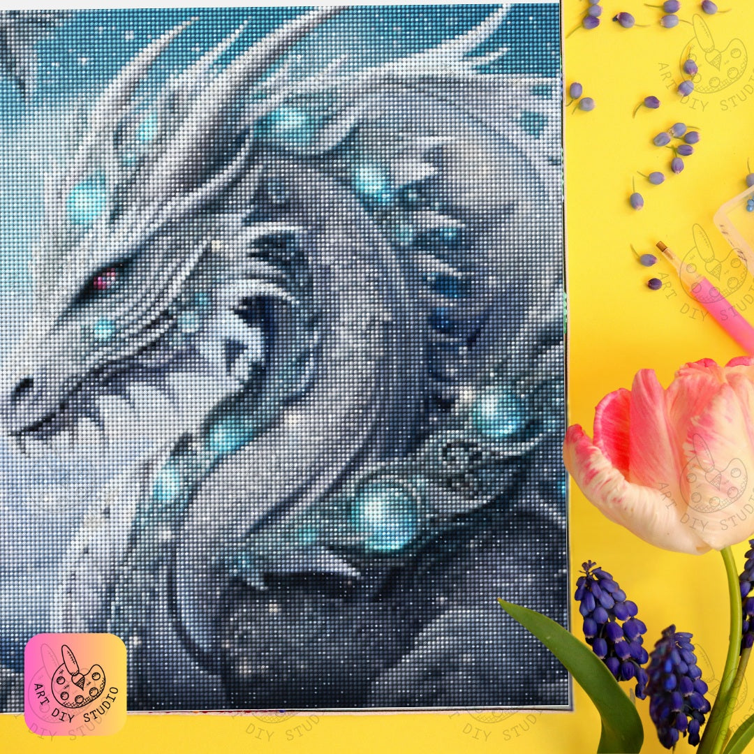 DIY Dragon Diamond Painting Kit Product Image Artdiystudio.com