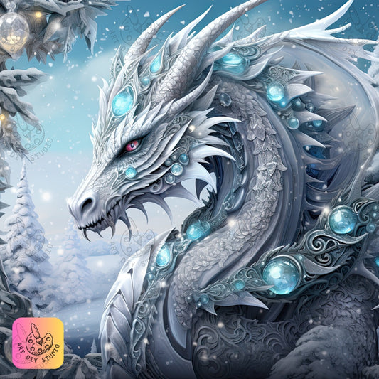 DIY Dragon Diamond Painting Kit Product Image Artdiystudio.com