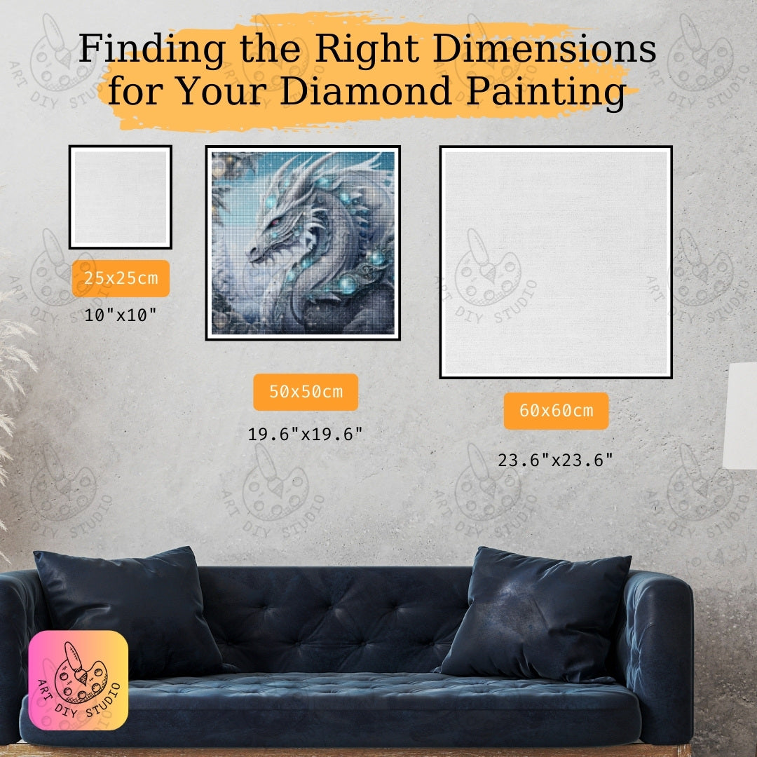 DIY Dragon Diamond Painting Kit Product Image Artdiystudio.com