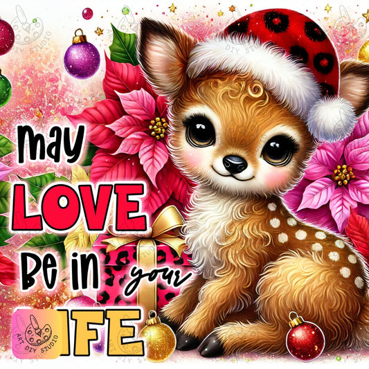 DIY Fawn Christmas Diamond Painting Kit Product Image Artdiystudio.com