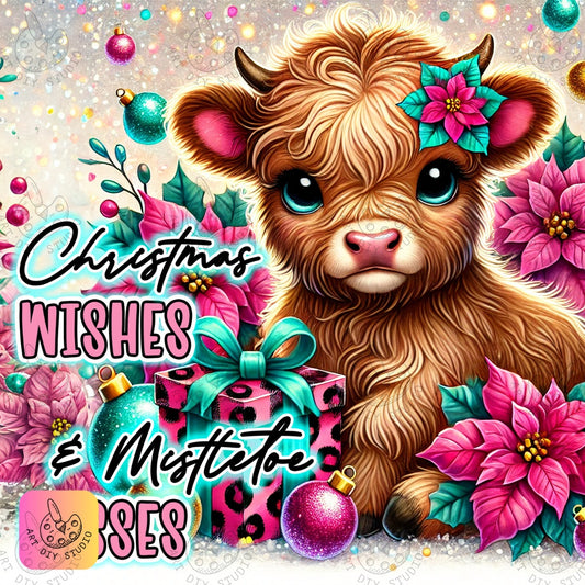 DIY Highland Calf Christmas Diamond Painting Kit Product Image Artdiystudio.com