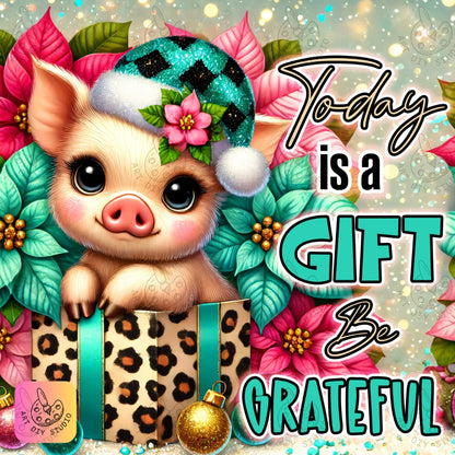 DIY Piglet Gratitude Diamond Painting Kit Product Image Artdiystudio.com