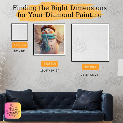 DIY Snowman Diamond Painting Kit Product Image Artdiystudio.com