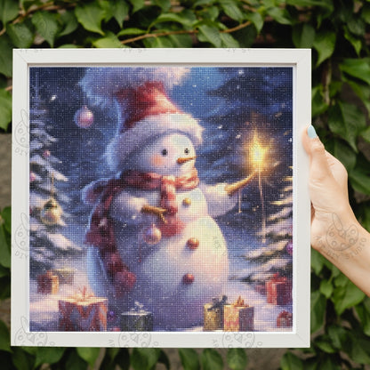 DIY Snowman Winter Diamond Painting Kit Product Image Artdiystudio.com