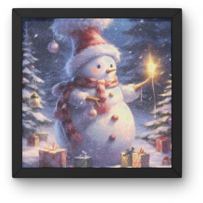 DIY Snowman Winter Diamond Painting Kit Product Image Artdiystudio.com